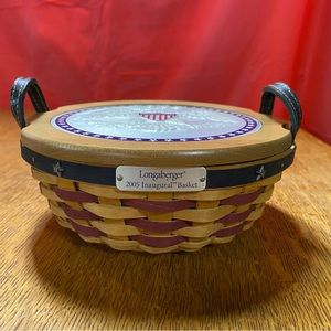 2005 Longaberger Inaugural Basket Combo With Lid, Liner & Protector.